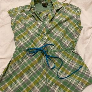 Fei Sleeveless Plaid Top